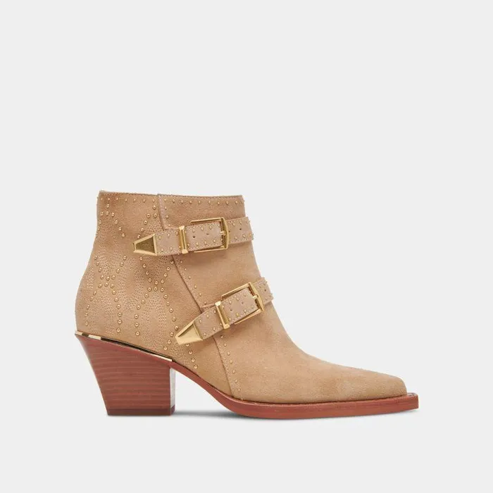 Boots and Booties Shop Dolce Vita Ronnie Booties Camel Suede Camel Suede