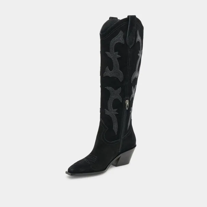 Boots and Booties Shop Dolce Vita Samare Boots Onyx Suede Onyx Suede