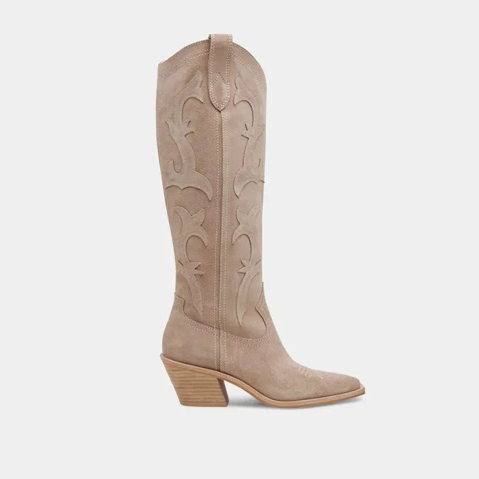 Boots and Booties Shop Dolce Vita Samare Boots Taupe Suede Taupe Suede