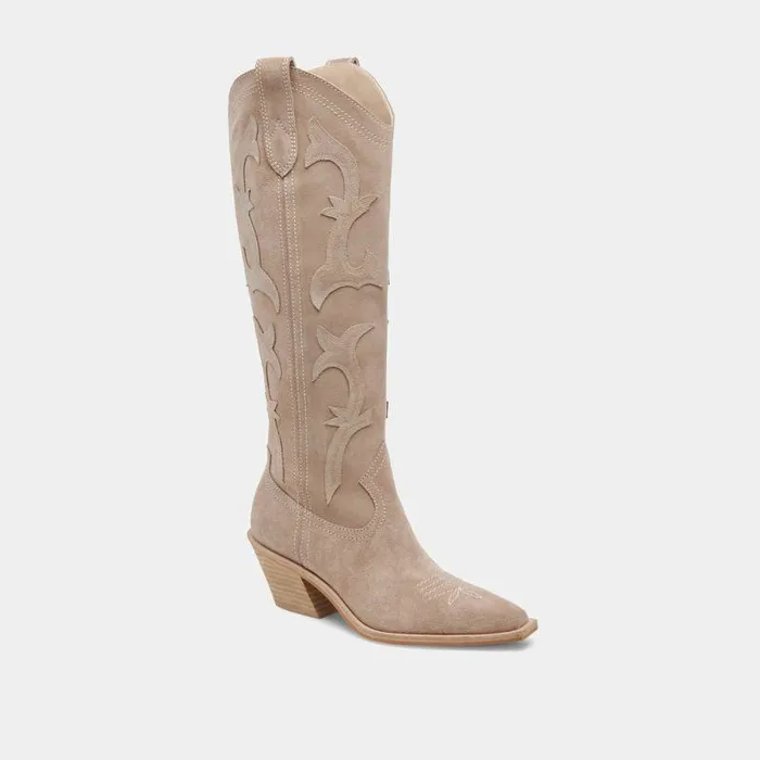 Boots and Booties Shop Dolce Vita Samare Boots Taupe Suede Taupe Suede
