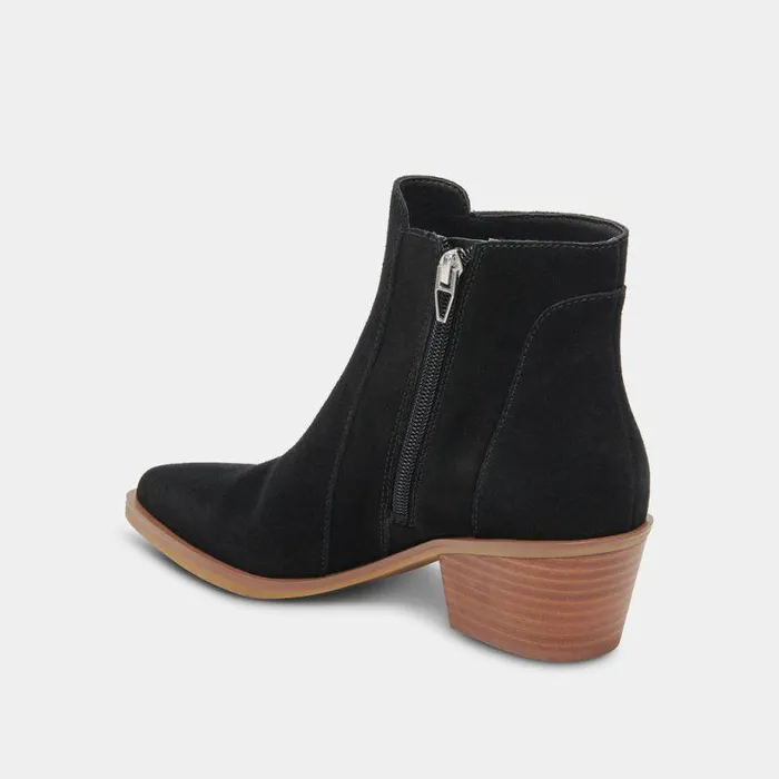 Boots and Booties Shop Dolce Vita Sawyer Booties Onyx Suede Onyx Suede