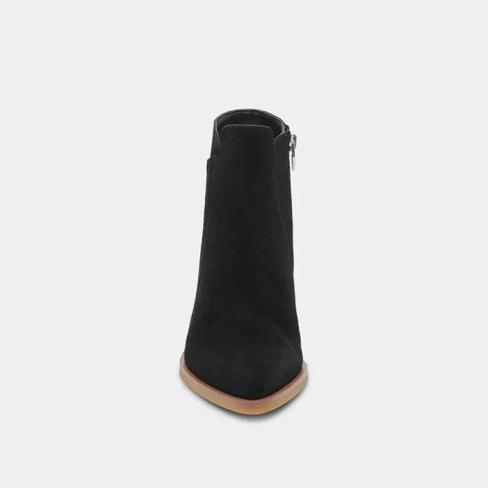 Boots and Booties Shop Dolce Vita Sawyer Booties Onyx Suede Onyx Suede
