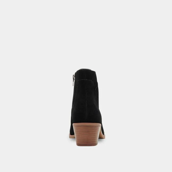 Boots and Booties Shop Dolce Vita Sawyer Booties Onyx Suede Onyx Suede