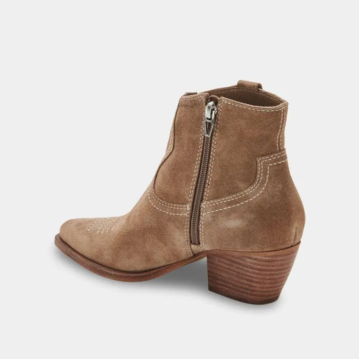 Boots and Booties Shop Dolce Vita Silma Booties Truffle Suede Truffle Suede