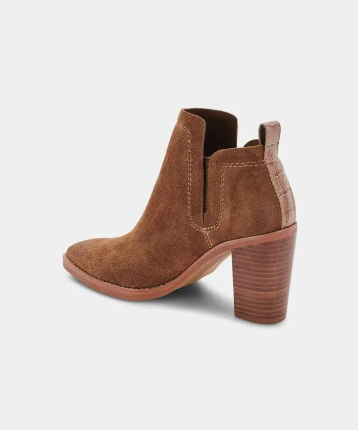 Boots and Booties Shop Dolce Vita Sirano Booties Dk Brown Suede Dk Brown Suede