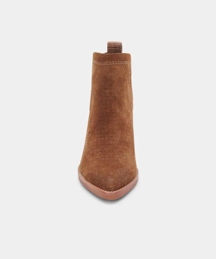 Boots and Booties Shop Dolce Vita Sirano Booties Dk Brown Suede Dk Brown Suede