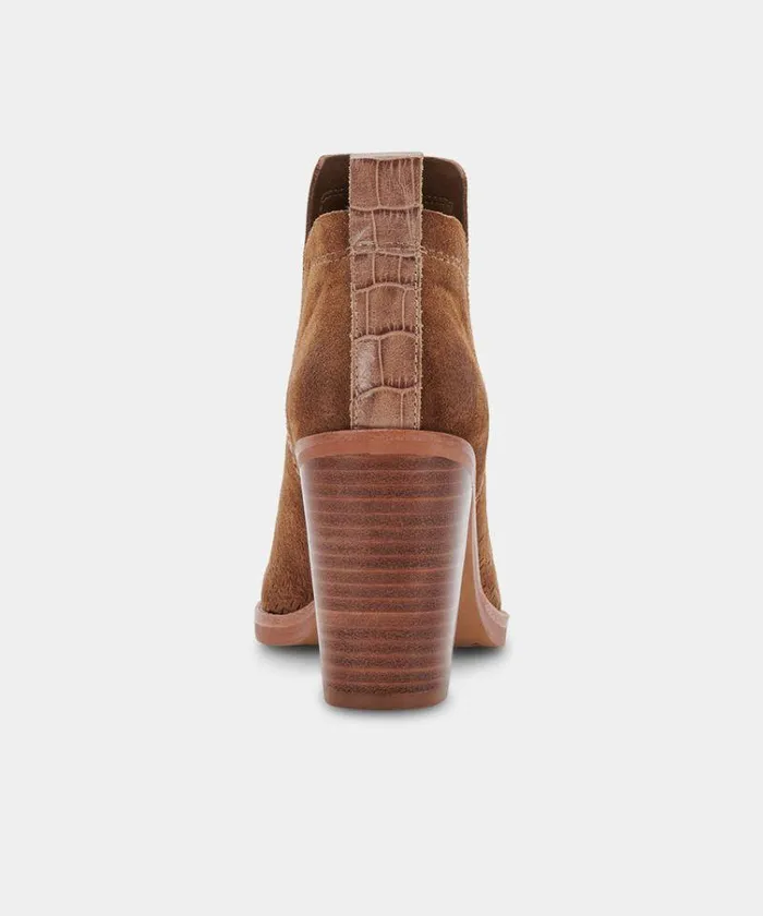 Boots and Booties Shop Dolce Vita Sirano Booties Dk Brown Suede Dk Brown Suede