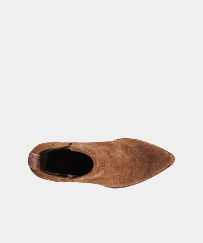 Boots and Booties Shop Dolce Vita Sirano Booties Dk Brown Suede Dk Brown Suede