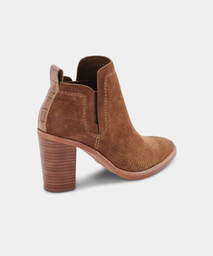 Boots and Booties Shop Dolce Vita Sirano Booties Dk Brown Suede Dk Brown Suede