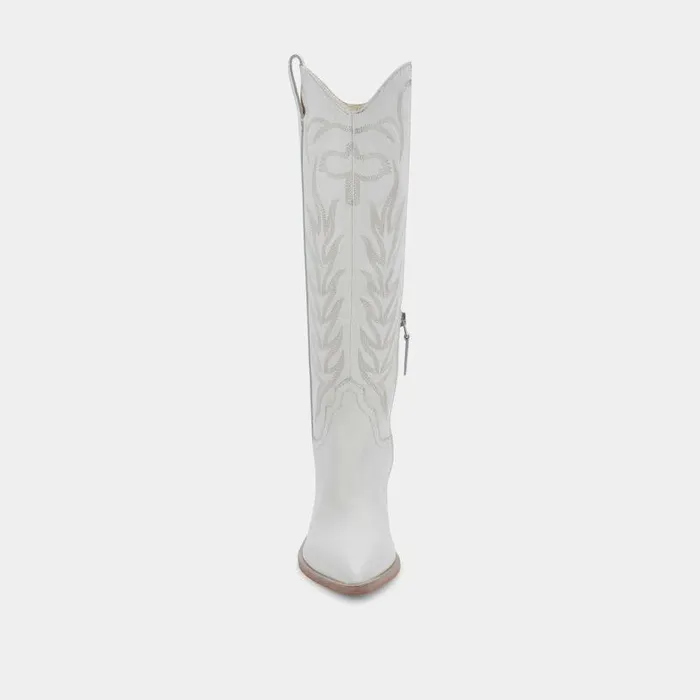 Boots and Booties Shop Dolce Vita Solei Boots White Leather White Leather Cowboy Boots White Leather