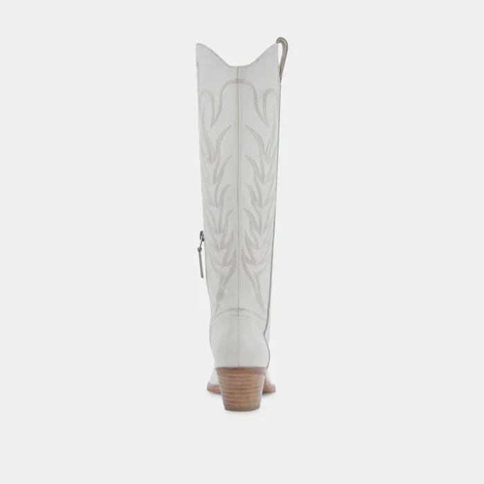 Boots and Booties Shop Dolce Vita Solei Boots White Leather White Leather Cowboy Boots White Leather