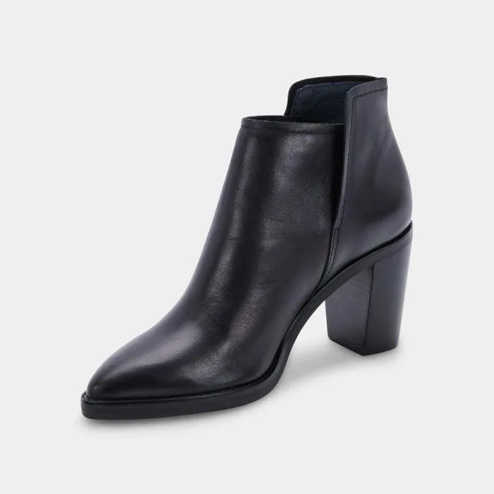 Boots and Booties Shop Dolce Vita Spade Booties Black Leather Black Leather