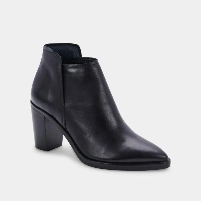 Boots and Booties Shop Dolce Vita Spade Booties Black Leather Black Leather