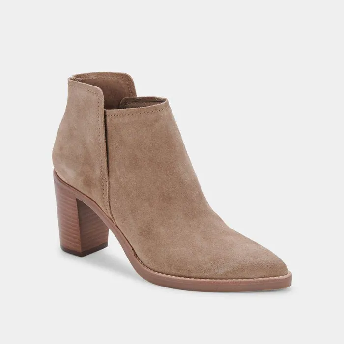 Boots and Booties Shop Dolce Vita Spade Booties Mushroom Suede Mushroom Suede