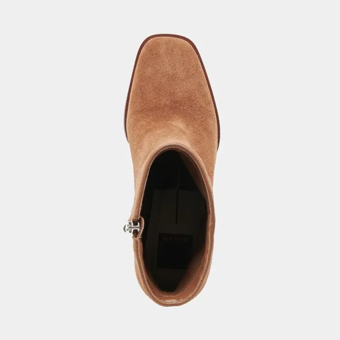 Boots and Booties Shop Dolce Vita Susann Wide Booties Chestnut Suede Chestnut Suede