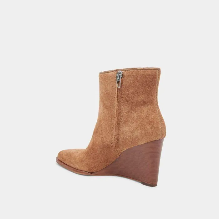 Boots and Booties Shop Dolce Vita Susann Wide Booties Chestnut Suede Chestnut Suede