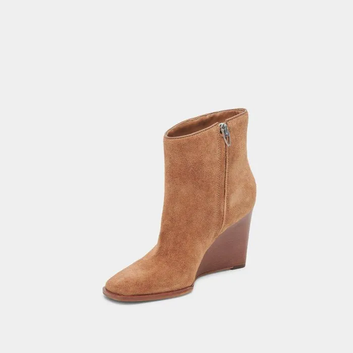 Boots and Booties Shop Dolce Vita Susann Wide Booties Chestnut Suede Chestnut Suede