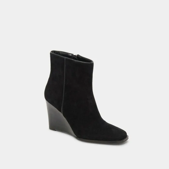 Boots and Booties Shop Dolce Vita Susann Wide Booties Onyx Suede Onyx Suede