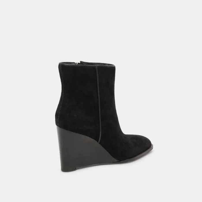 Boots and Booties Shop Dolce Vita Susann Wide Booties Onyx Suede Onyx Suede