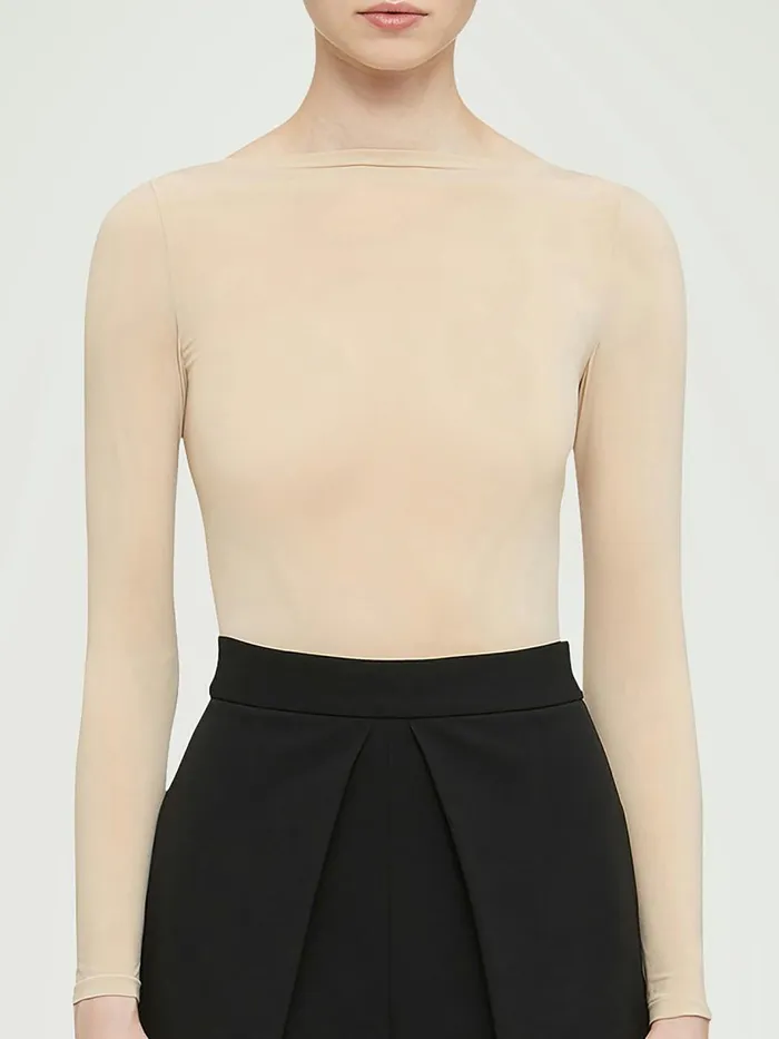 Buenos Aires Top Long Sleeves Cafe Au Lait Women Wolford Tops