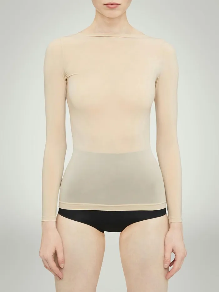 Buenos Aires Top Long Sleeves Cafe Au Lait Women Wolford Tops