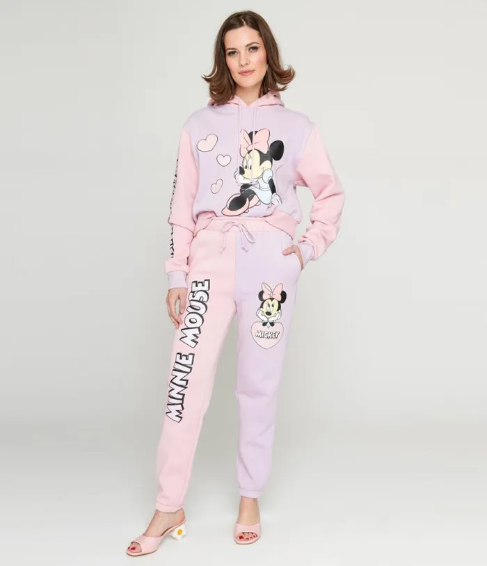 Cakeworthy Pink and Purple Colorblock Minnie Mouse Joggers Clothing Unique Vintage Pants Cakeworthy Pink and Purple Colorblock Minnie Mouse Joggers Clothing Unique Vintage Pants