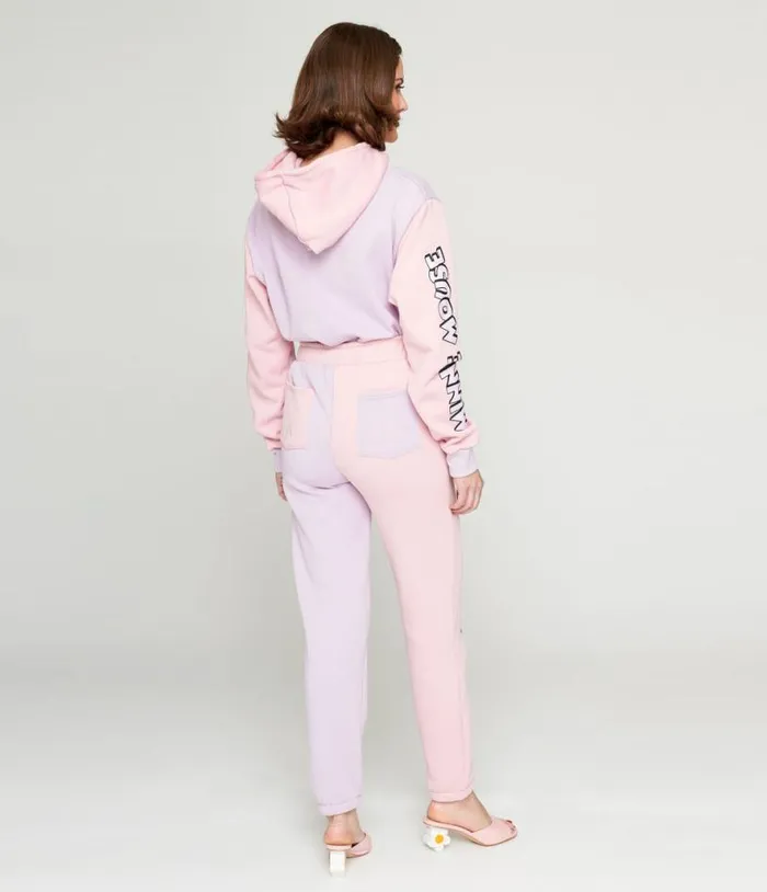 Cakeworthy Pink and Purple Colorblock Minnie Mouse Joggers Clothing Unique Vintage Pants