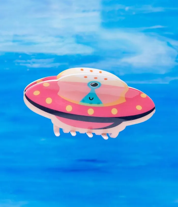 Cartoon Alien UFO Spaceship Hair Claw Accessories Unique Vintage Hair Clips