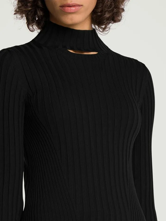 Cashmere Top Long Sleeves Black Women Wolford Tops