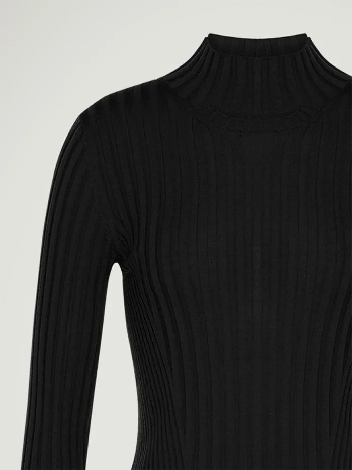 Cashmere Top Long Sleeves Black Women Wolford Tops
