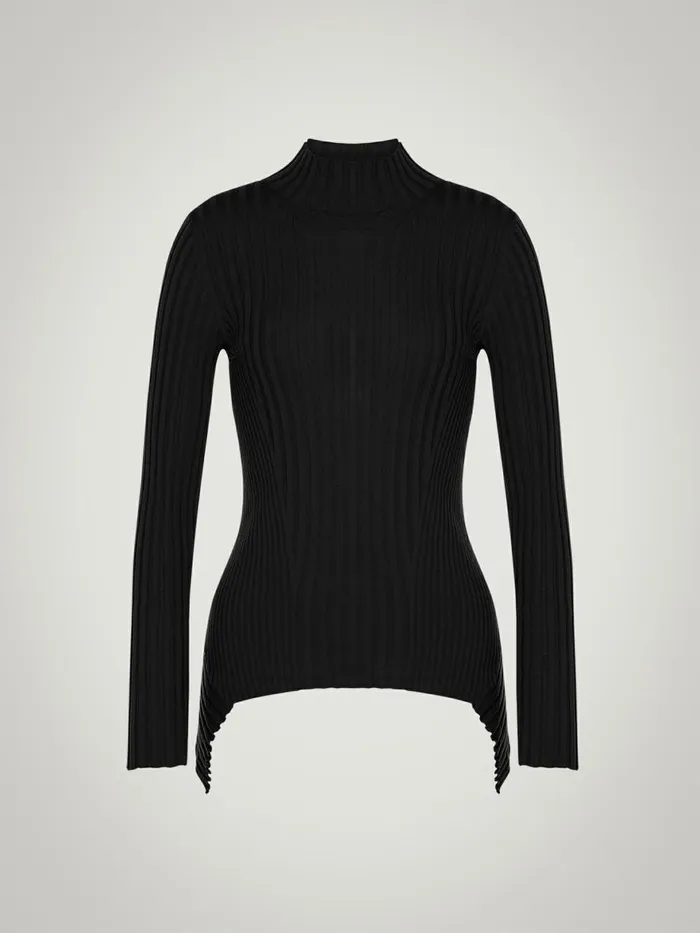 Cashmere Top Long Sleeves Black Women Wolford Tops