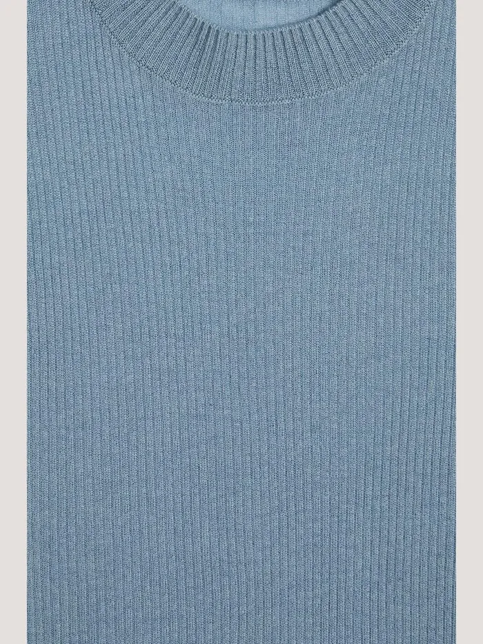 Cashmere Top Short Sleeves Blue Women Wolford Tops