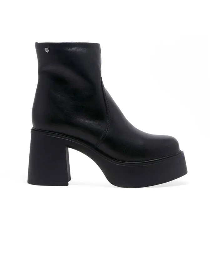 Chelsea Crew 1970s Black Leather Platform Vanson Boots Shoes Unique Vintage Boots