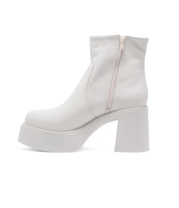 Chelsea Crew 1990s White Leather Platform Vanson Boots Shoes Unique Vintage Boots