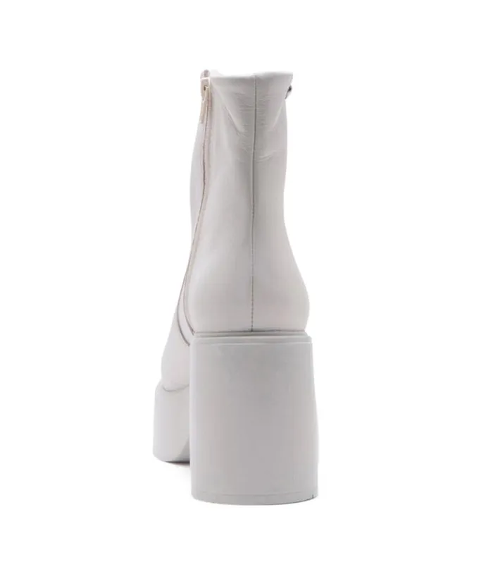 Chelsea Crew 1990s White Leather Platform Vanson Boots Shoes Unique Vintage Boots