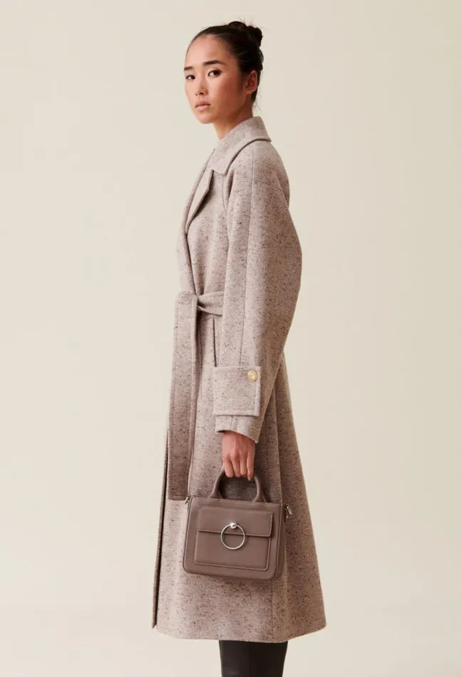 Claudie Pierlot Anouck Grained Leather Chain Bag Bags Crossbody Bags