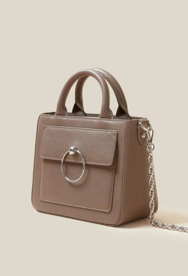 Claudie Pierlot Anouck Grained Leather Chain Bag Bags Crossbody Bags