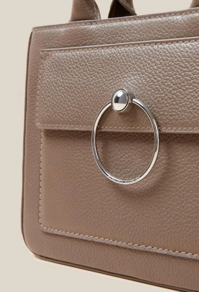 Claudie Pierlot Anouck Grained Leather Chain Bag Bags Crossbody Bags