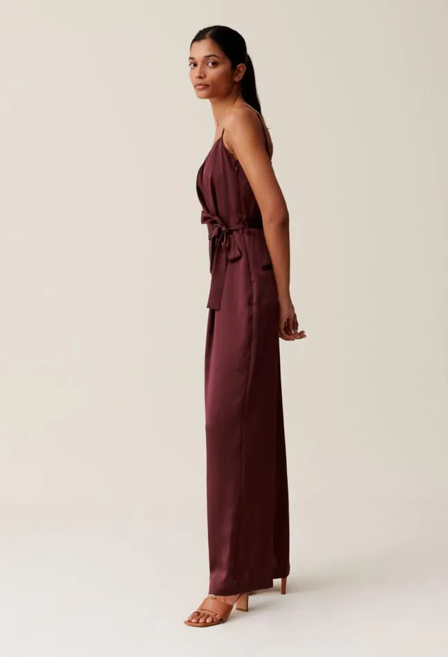 Claudie Pierlot Belted Cappuccino Jumpsuit Clothes Jumpsuits