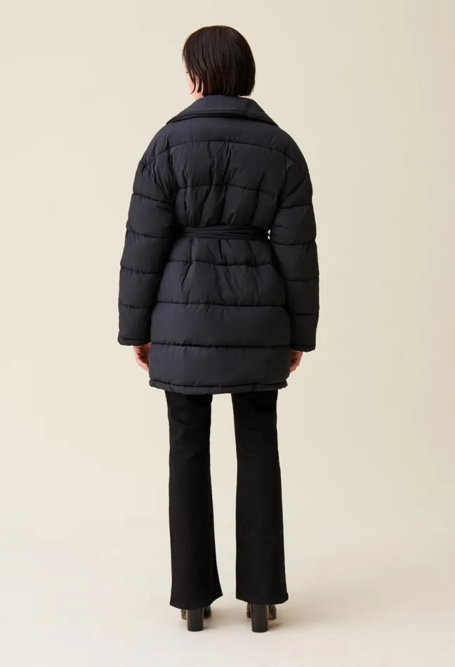 Claudie Pierlot Belted Shawl Collar Puffer Clothes Coats