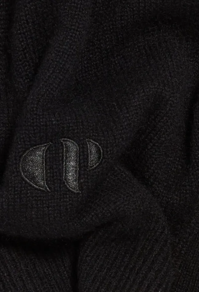 Claudie Pierlot Black Cashmere Jumper With High Neck Clothes Knitwear And Cardigans