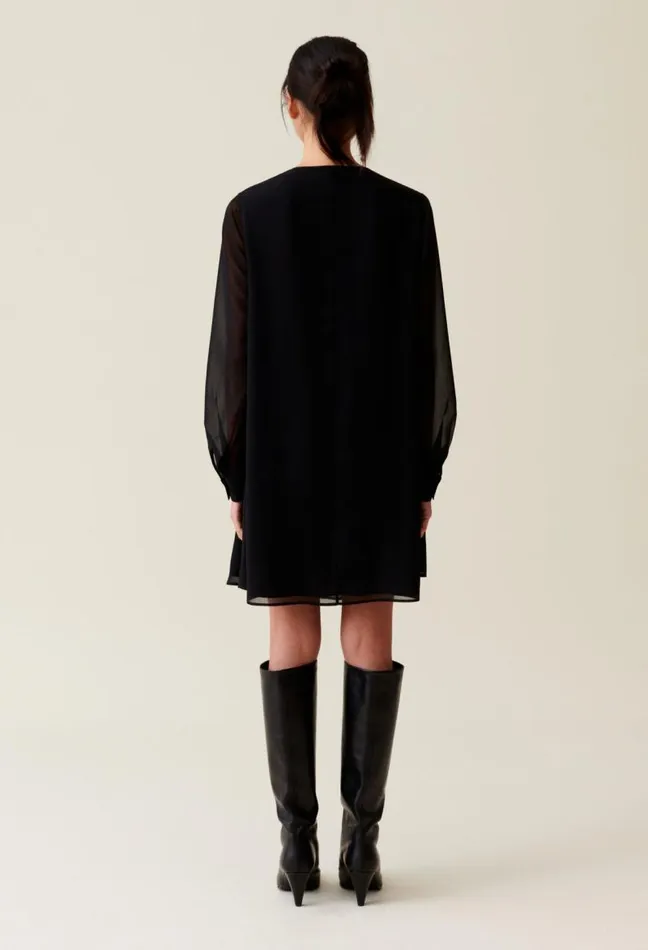 Claudie Pierlot Black Flowing Babydoll Dress Clothes Dresses