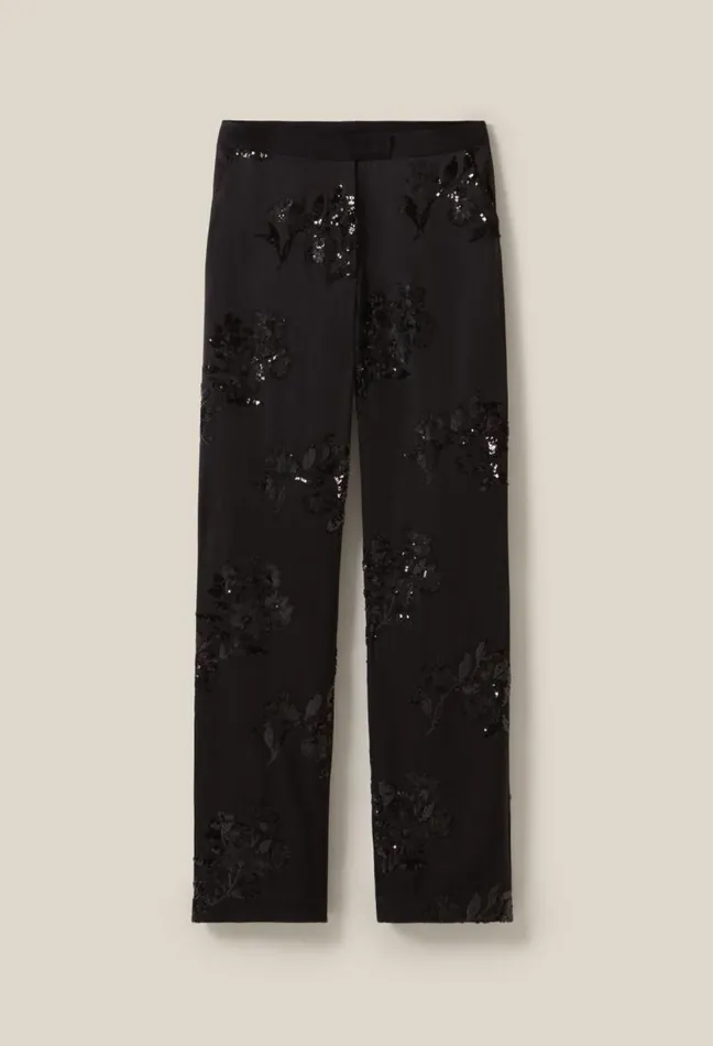 Claudie Pierlot Black Sequinembellished Trousers Clothes Jeans And Trousers