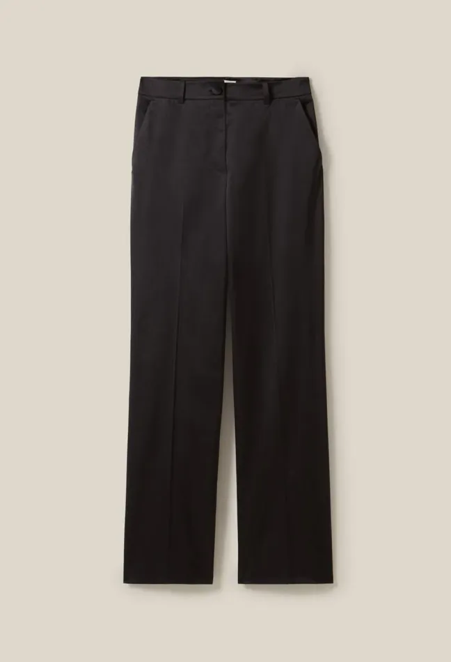 Claudie Pierlot Black Slim Satin Trousers Clothes Jeans And Trousers