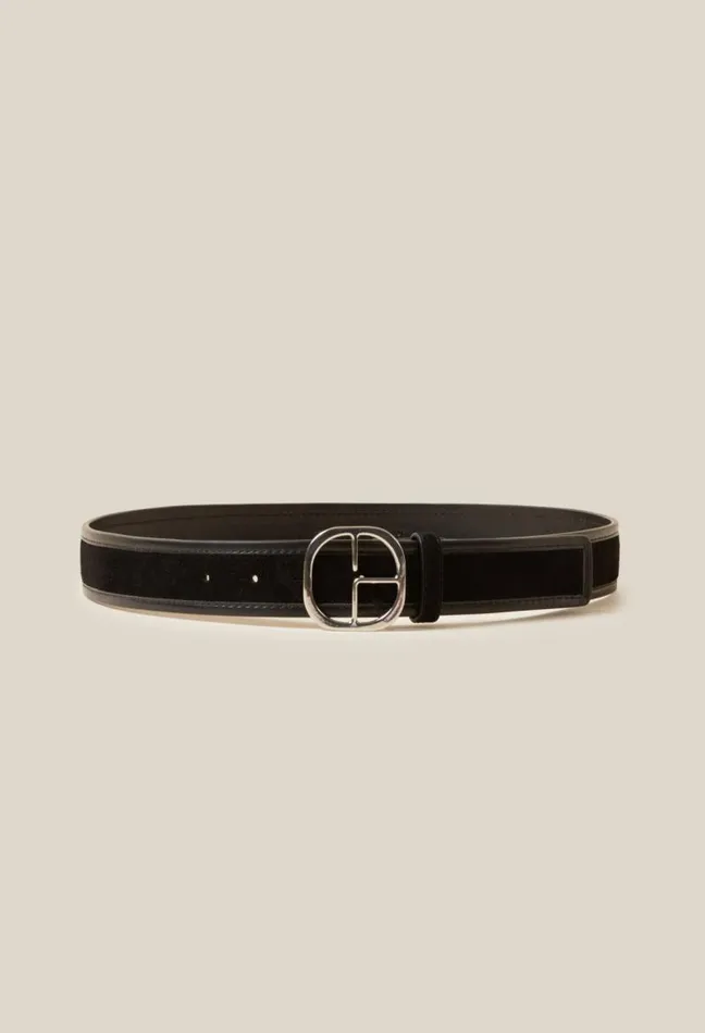 Claudie Pierlot Black Suede Leather Belt Accessories Belts