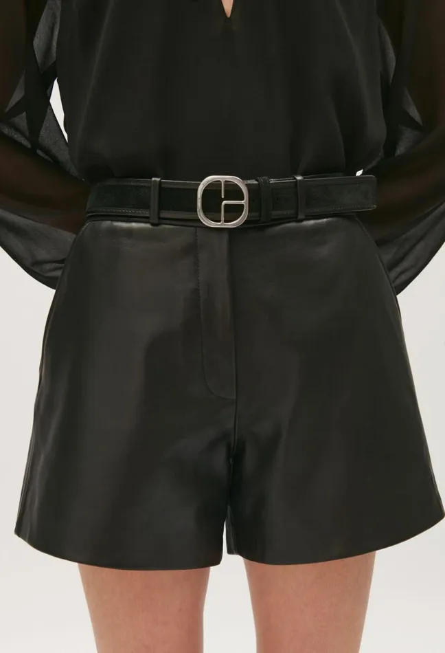 Claudie Pierlot Black Suede Leather Belt Accessories Belts