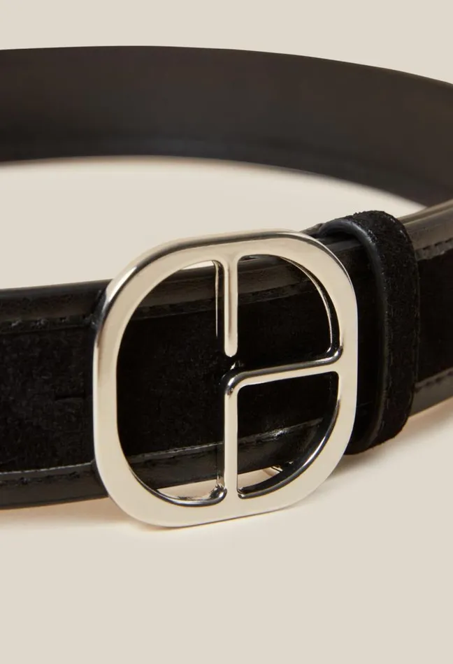 Claudie Pierlot Black Suede Leather Belt Accessories Belts