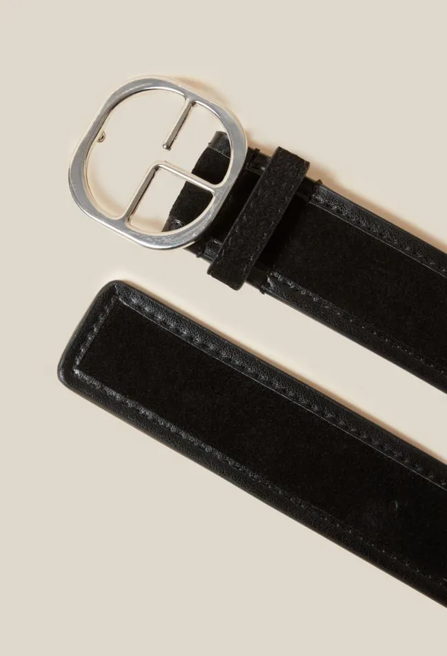 Claudie Pierlot Black Suede Leather Belt Accessories Belts