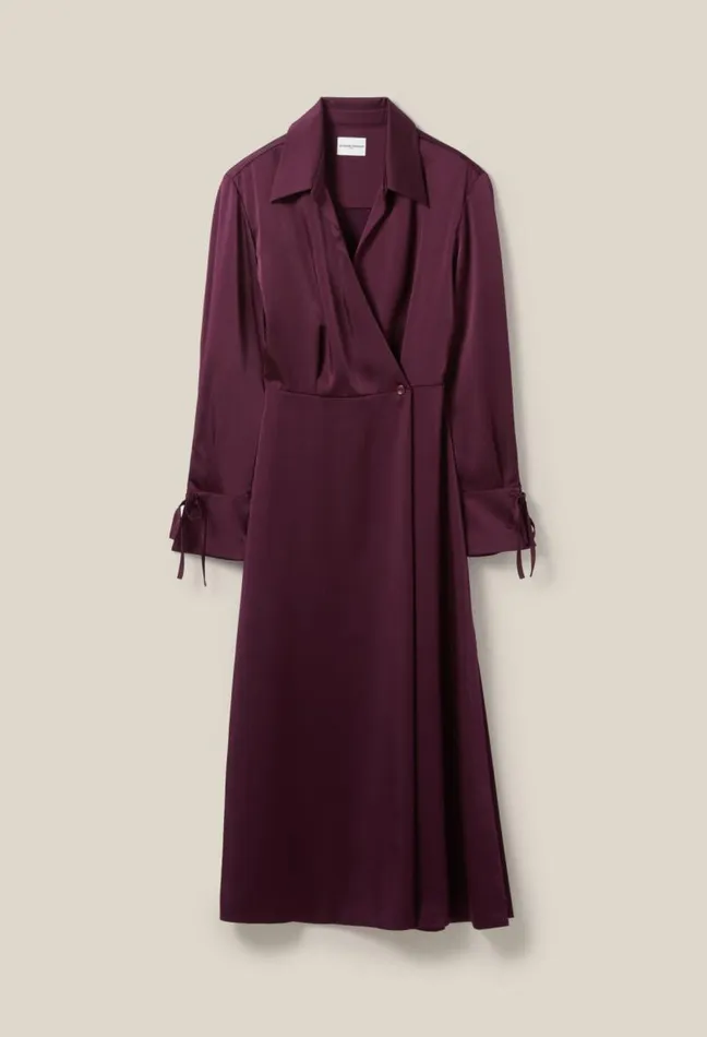 Claudie Pierlot Burgundy Crossover Maxi Dress Clothes Dresses