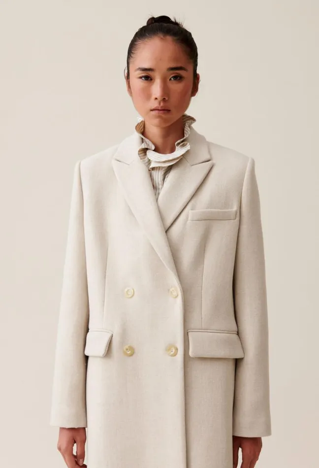 Claudie Pierlot Classic Straight MidLength Coat Clothes Coats